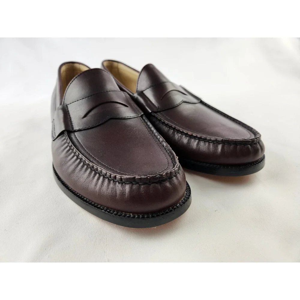 SAS Mens Penny 40 Slip On Loafers Cordovan Leather Dress Shoes Sz 14 M